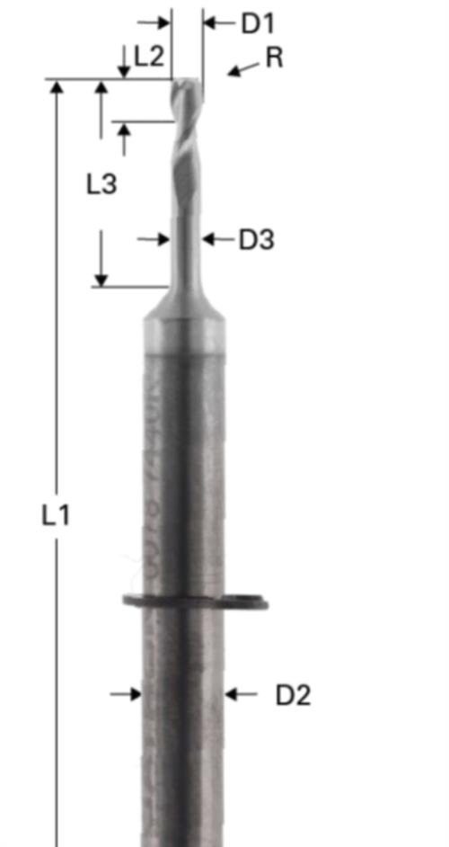 Toric End MIll coated för CoCr - Titan - VHF modell R5 och S5